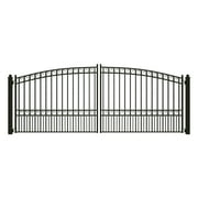 ALEKO Garden Steel Dual Driveway Gates Black 16 x 6 feet Paris Style