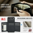 thumbnail image 5 of Compatible with Magsafe for iPhone Air Wallet Case Magnetic Card Holder, RFID Blocking 2 in 1 Detachable Kickstand Shockproof Phone Cover for Women Men, for iPhone Air, Black, 5 of 7