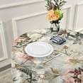 thumbnail image 6 of Coolnut Beautiful Rose Round Tablecloth, Wrinkle Free Soft Table Cloth with Lace, 60 Inch Table Cover for Kitchen Dining Tables, Hotels, Banquets, Camping Parties House Decor, 6 of 7