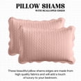 thumbnail image 3 of Ameha 3 Piece Quilt Set Chevron Bedspread Reversible Ultrasoft Microfiber Adult Bedding Peach Color Queen, 3 of 11