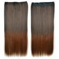 thumbnail image 1 of 5 Cartes Extension de Cheveux Dégradé Rampe Perruque Marron Noir Marron Clair 5S2-4T30, 1 of 2