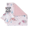 thumbnail image 1 of Juego de manta y manta de seguridad NoJo Baby Sherpa, color rosa y gris, 1 of 9