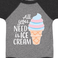 thumbnail image 4 of Inktastic All You Need is Ice Cream with Ice Cream Cone Boys or Girls Baby Bodysuit, 4 of 5