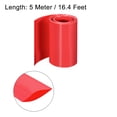 thumbnail image 3 of Unique Bargains Heat Shrink Tubes 70mm Flat Width Wrap for Three 18650 5 Meter Red, 3 of 4