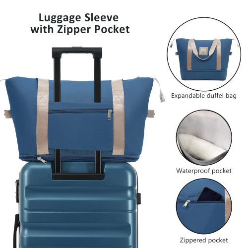 Hardshell ABS Luggage Set - Lightweight Dual Spinner Suitcases, Expandable Carry-On & Check-In, Organized Travel Solutions