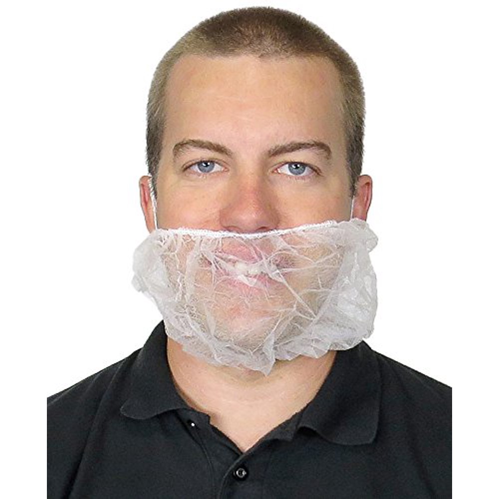 UltraSource Beard Nets, Latex Free Polypropylene, Bouffant, 18' White (Pack of 100) Walmart