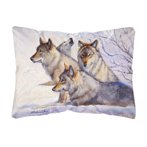 Wolves by Mollie Field Fabric Decorative Pillow
