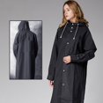 thumbnail image 3 of Imperméable Long Imperméable Poncho à Capuche pour Femmes Hommes Randonnée Veste de Pluie (3TG), 3 of 8