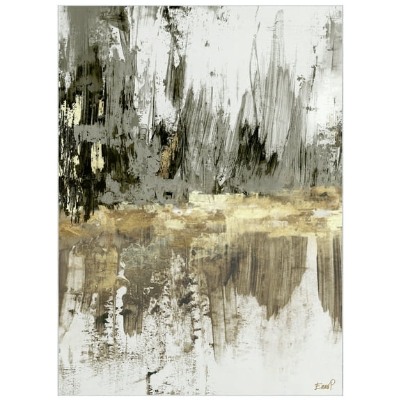 Modern City Scape Reflection II Washable Abstract Art Area Rug size 8'x10', Power-loomed, Heavenly Softness with Non-Slipping Backing