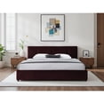 thumbnail image 3 of Omax Decor Venice Upholstered Platform King Bed in Burgundy Fabric, 3 of 9