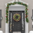 thumbnail image 4 of 13.4 Inch Farmhouse Spring Wreath for Front Door - Colorful Cottage Artificial Wreath, All Seasons Home Decor for Wall Window and Festival Party, 4 of 5