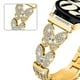 thumbnail image 3 of For Garmin Forerunner 255 Music Metal Band Butterfly Rhinestones Decor Watch Strap - Black, 3 of 4