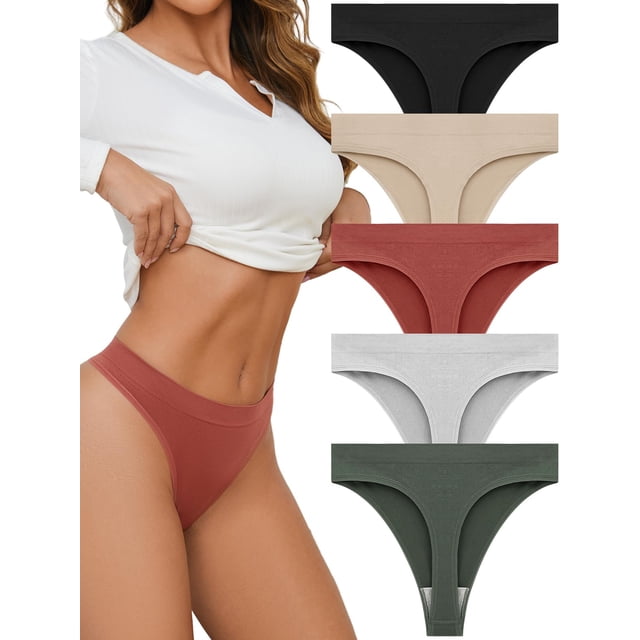 Tangas linccure transpirables sin costuras para mujer, paquete de 5
