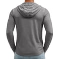 thumbnail image 5 of Sorvello Mens Lightweight Sun Protection Jacket Full Zip Hooded Long Sleeve Breathable Outdoor Riding Fishing Hiking Top Dark Gray L, 5 of 9