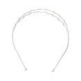 thumbnail image 4 of Unique Bargains 1 Pc Double Row Wave Headbands for Women Silver Tone, 4 of 6