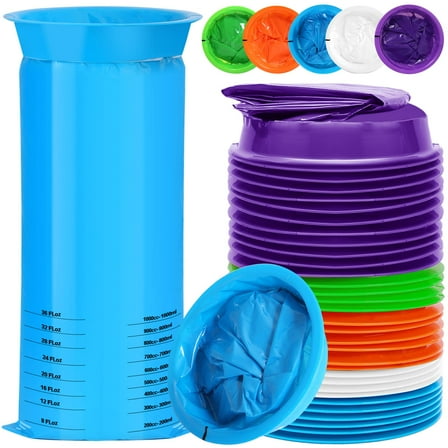 Vomit Bags,50 Pack Emesis Bags Disposable Barf Bags,1000ml Leak Resistant Puke Bags,Portable Throw Up Bags Nausea Bags for Travel Motion Sickness Taxi Aircraft Car Sickness Bag,Pregnancy,Kids,5 Colors