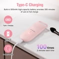 thumbnail image 6 of Heated Eyelash Curler, Portable Travel-Size Mini Electric Heated Lash Curler - 2-Level Adjustable Temp & Type-C Recharge, 10S Heat 3S Style 24H Lift for Long-Lasting Natural Effortless Curves, 6 of 7