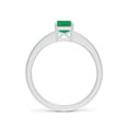 thumbnail image 2 of Angara Natural 1 Ct. Emerald with Diamond Classic Ring in 14K White Gold for Women (Ring Size: 3), 2 of 9