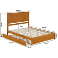 thumbnail image 5 of Felicity Queen Platform Bed with Panel Footboard & TXL Trundle in Light Toffee, 5 of 5