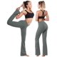 thumbnail image 4 of Pantalones de yoga BUBBLE-LIME, cintura alta, corte de botas, nailon, verde oliva, 4 of 7