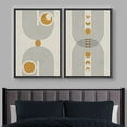 thumbnail image 2 of IDEA4WALL Framed Canvas Print Wall Art Set Mid-Century Modern Crescent Moon Collage Nature Illustrations Modern Art Rustic Decorative for Living Room, Bedroom, Office - 16"x24"x2 Black, 2 of 5