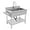 Silver, variant on Stainless Steel Single Bowl Sink, 35.4" x 22.4" x 37" Commercial Kitchen Sink Freestanding Prep & Utility Sink with Cold and Hot Water Faucet for Kitchens, Bathrooms, Garage, Laundry Room (Silver)