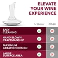 thumbnail image 3 of Decantador de vino Le Chateau Elegant de 750 ml con aireador de cristal, 3 of 9
