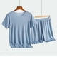 thumbnail image 2 of Pijamas de verano para hombre, conjunto de ropa para el hogar, camiseta estampada de seda helada, pijamas informales de Modal de manga corta, pantalones de pijama para hombre, traje fino, 2 of 5