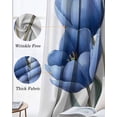 thumbnail image 3 of Blue Blossoming Tulip Blackout Curtains for Bedroom Living Room Darkening Curtains 54 Inch Long Vintage Spring Floral Botanical Short Curtain for Small Window Treatment Grommet Drapes 52"x54"x2, 3 of 9