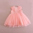thumbnail image 5 of Icvfdpl Kids Flower Girl Dress Newborn Infant Spring Print Tulle Ruffle Sleeveless Princess Pink Cotton 6-12 Months Sundress, 5 of 6