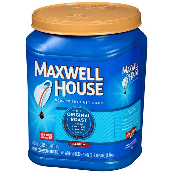 Maxwell House Ground Coffee, Orginal Roast 48 oz. free Teaspoons, 2 Pack