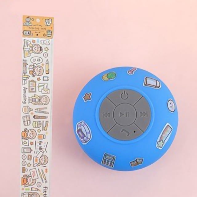 Altavoz Bluetooth inalámbrico para baño, resistente al agua, para ducha, piscina, arena y playa, color azul