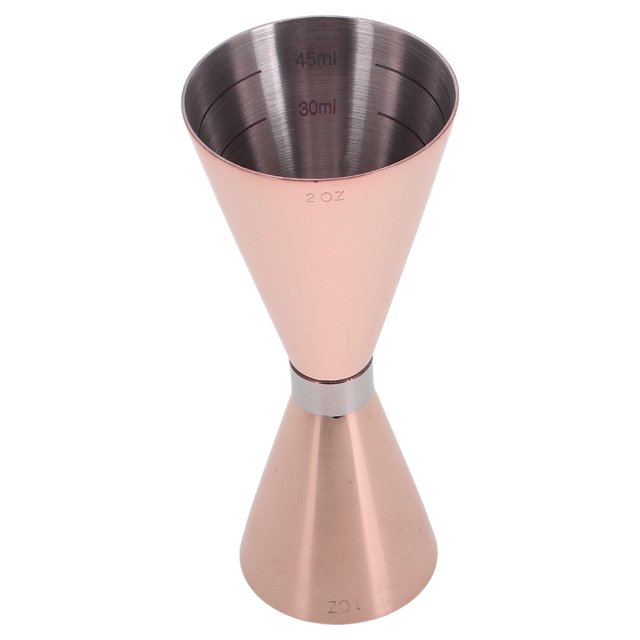 Jigger doble para cócteles, estilo japonés, medidor de chupitos de acero inoxidable con medidas en el interior (30 ml/60 ml)