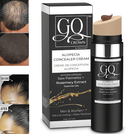 Hair Loss Thinning Balding Scalp Concealer Topical Shade - Concealing Cream Hair Shade DHT Blocker Saw Palmetto Rosemary for Hair Loss - Hair Loss Solution Men & Women - Root Touch Up, Grey Concealer