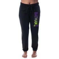 DC Comics Womens' Batman Bat Logo Ombre Sleep Jogger Pajama Pants
