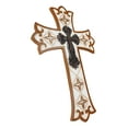 thumbnail image 6 of Vintage Royal Scroll Le Fleur French Fleur De Lis Layered Crucifix Wall Cross, 6 of 8