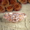 thumbnail image 6 of Round Cut 1.25 Carat Peach Pink Real Morganite Diamond Engagement Ring Jewelry Sterling Silver with 18k Gold Plating, 6 of 6