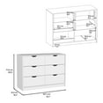 thumbnail image 4 of DEPOT E-SHOP Houma 4 Drawer Dresser with 2 Lower Cabinets, Drawer Chest, White, 4 of 5