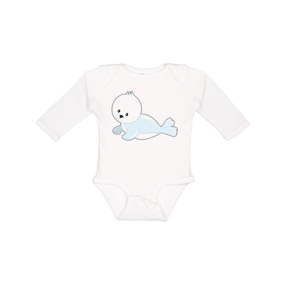 Inktastic Baby Seal Boys or Girls Long Sleeve Baby Bodysuit