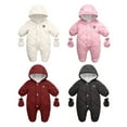 thumbnail image 4 of Hotiary Infant Baby Jumpsuit Outfit Toddler Snowsuit Winter Coat Fleece Hooded Romper Jumpsuit Boys Girls Onesie Warm Bodysuit for 6-24 Months, 4 of 4