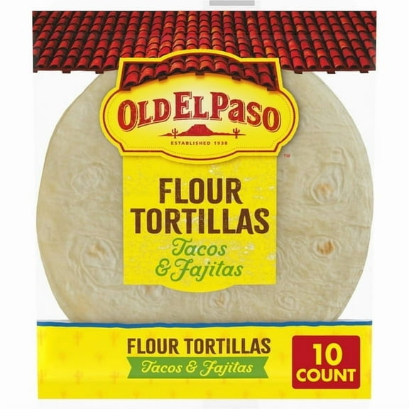 Old El Paso Flour Tortillas, For Soft Tacos and Fajitas, 10 Ct., 8.2 oz. (Pack of 3)