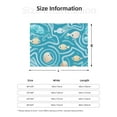 thumbnail image 4 of YFYANG Lightweight Warm Flannel Blanket, Blue Ocean Fish Doodle Throw Blanket for Bed, Sofa, Travel, Camping, 40"x30", 4 of 7