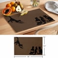 thumbnail image 6 of Black Brown Cat Placemats Set of 4 Retro Art Animals Rustic Place Mats Indoor Wipeable Table Mats Washable Cloth Dining Table Placemats for Kitchen Holiday Party Home Decor 13x19 Inch, 6 of 9