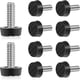 thumbnail image 1 of Niveladores de muebles ajustables con rosca de 1/4-20 Unc Niveladores de pies de tornillo Deslizamiento de acero galvanizado Pies niveladores de muebles Nivelador de piso para mesa, silla, c, 1 of 5