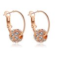 thumbnail image 1 of Joyería colorida al por mayor de los pendientes del aro de la bola de cristal del Rhinestone modificado para requisitos particulares para las mujeres Sincero Hogar, 1 of 6