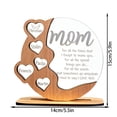 thumbnail image 3 of zhangmingg Custom Heart Plaque Freestanding Desk Sign for Mom Featuring Kids Names In Wood and Acrylic Design, 3 of 6