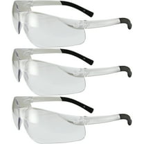 Lot of 3 Pair Turbojet CLEAR Lens Safety Glasses Sunglasses Z87.1