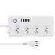 thumbnail image 1 of Regleta de alimentación con 4 salidas 4 puertos USB Oficina en casa WiFi Control remoto Regleta de alimentación Salida inalámbrica inteligente Enchufe de Brasil Methold  EL002028-00B, 1 of 2