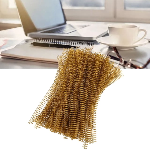 100Pcs Spiral Binding Coils Iron 14.3mm 48 Rings 4:1 Pitch 115 Sheet Capacity 360 Degree Rotation Compatible with A4 Paper