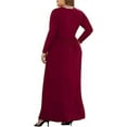 thumbnail image 6 of PCEAIIH Women's Long Sleeve Plus Size Dress Casual Maxi Dresses XL-5XL Soft with Pockets, 6 of 6